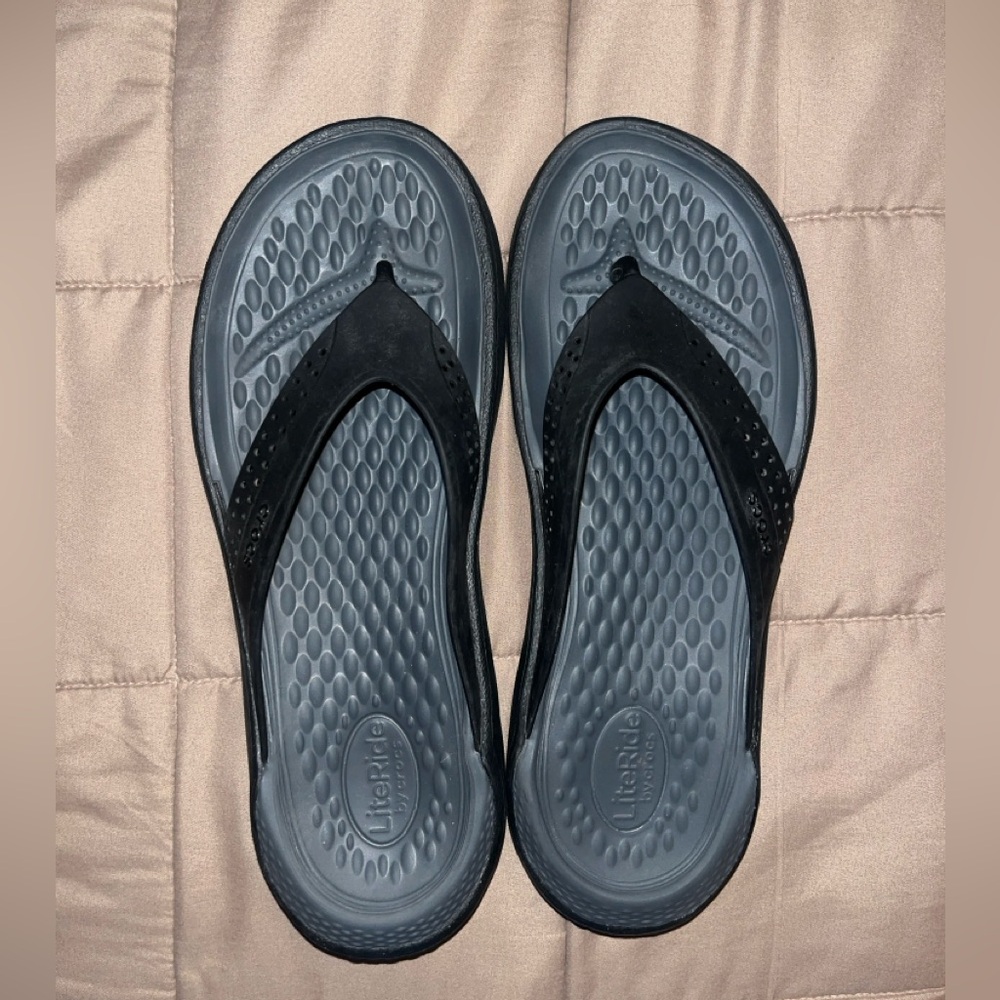 Crocs Lite Ride Flip black/black, M8/W10